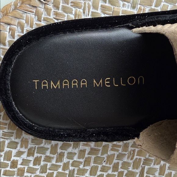 Tamara Mellon Black Velvet Loafers 8.5 - Picture 4 of 5